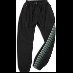Aviator Nation 5 STRIPE SWEATPANTS - CHARCOAL //GREY